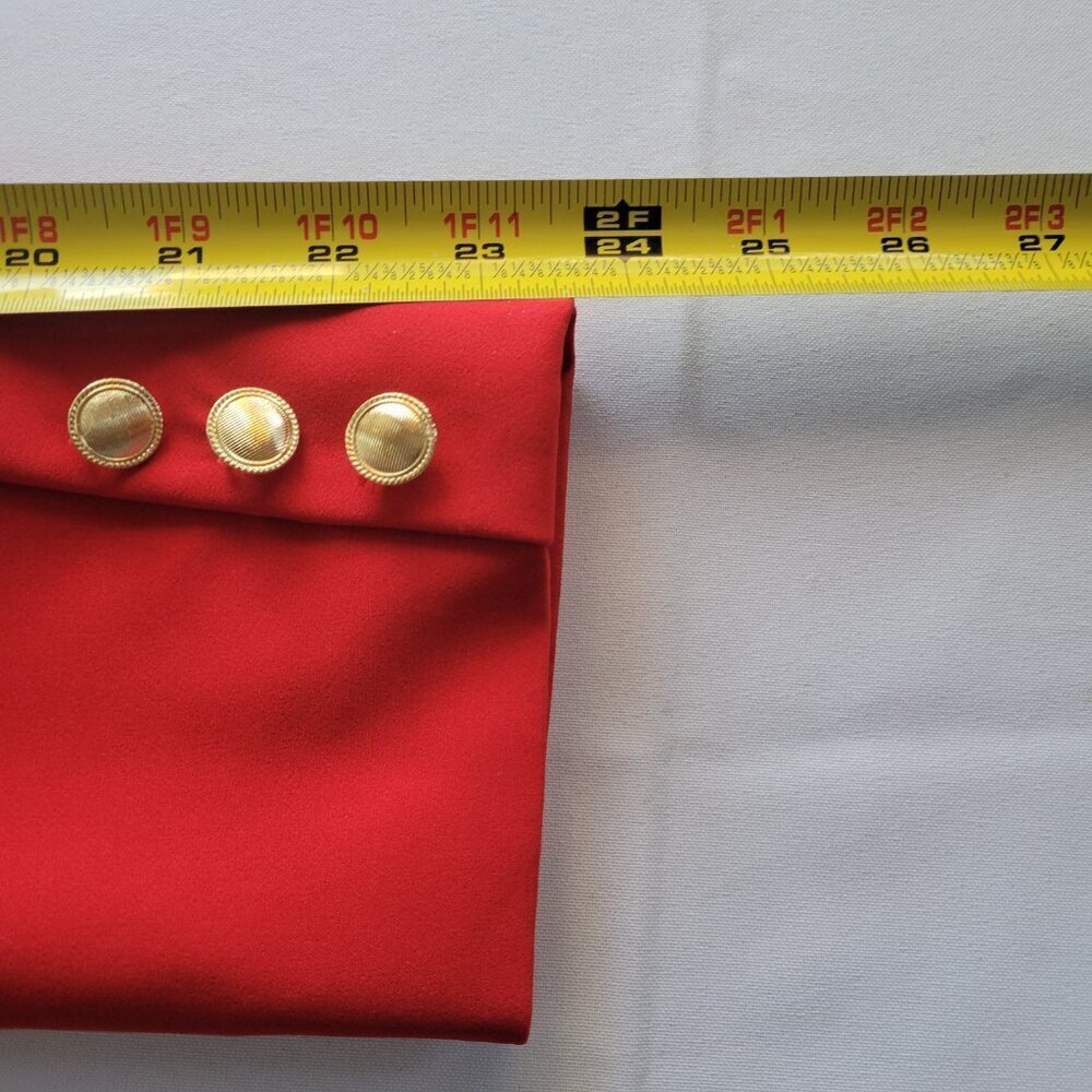 Nanette Lepore Red Double-Breasted Blazer w/Decorative Buttons Cuffs (Size: 12) - Picture 15 of 16